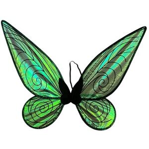 Black/Green LED light Fairy Wings Costume Accessory NWT